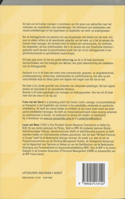 Achterkant van Effectief managementgedrag
