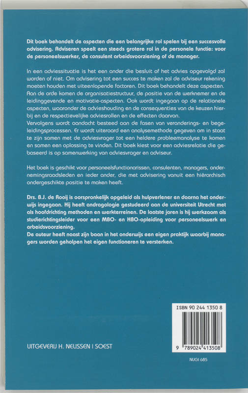 Achterkant van Methodisch adviseren