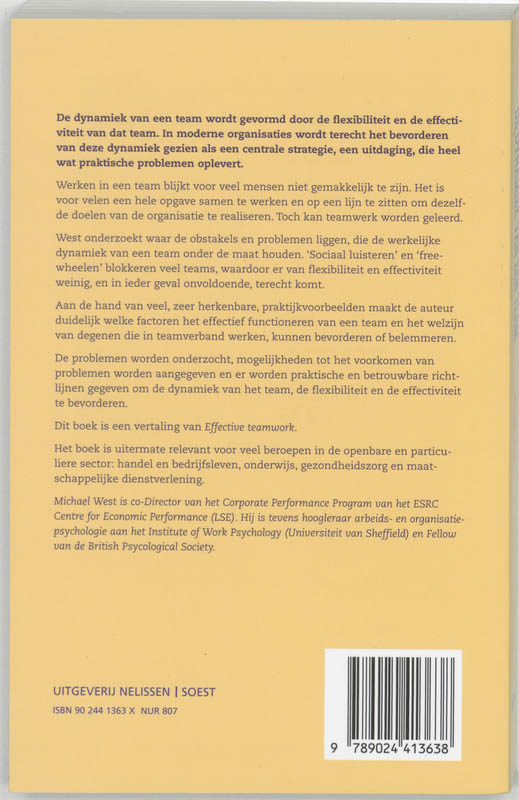 Achterkant van De dynamiek van een team