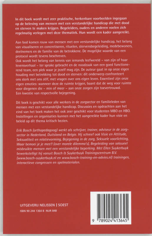 Achterkant van Dood en sterven in het leven van mensen met een verstandelijke handicap