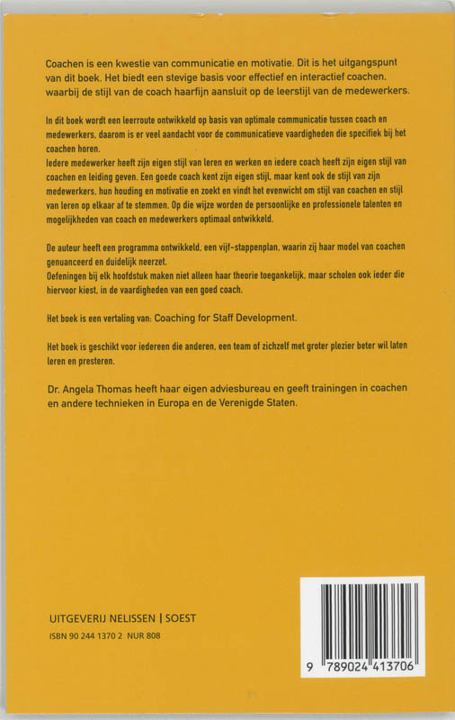 Achterkant van Coaching van teamleden