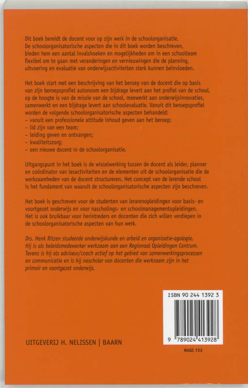 Achterkant van Werken in een lerende schoolorganisatie