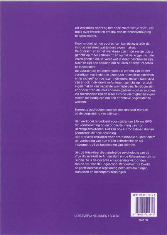 Achterkant van Werkboek