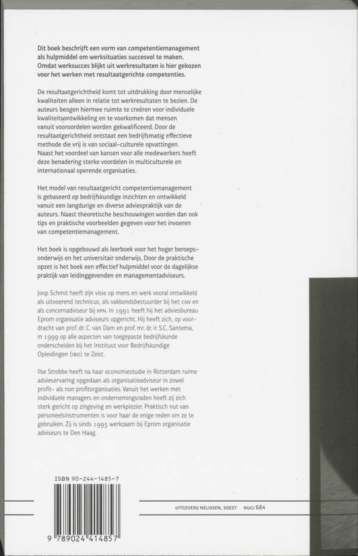 Achterkant van Resultaatgericht competentiemanagement