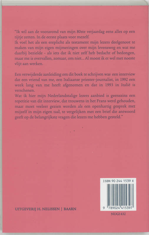 Achterkant van Theologisch testament