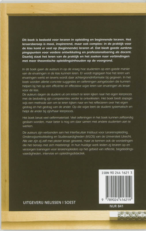 Achterkant van Leren van lesgeven