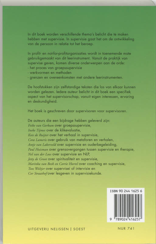 Achterkant van Visies op supervisie