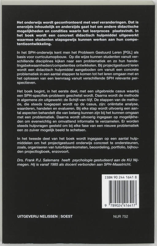 Achterkant van Projecthandleiding SPH