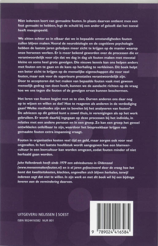 Achterkant van Leren van fouten
