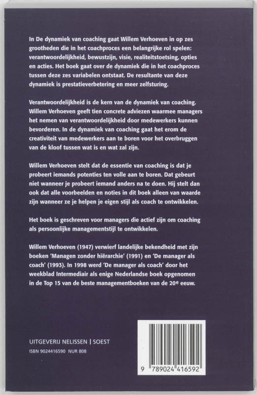 Achterkant van De dynamiek van coaching