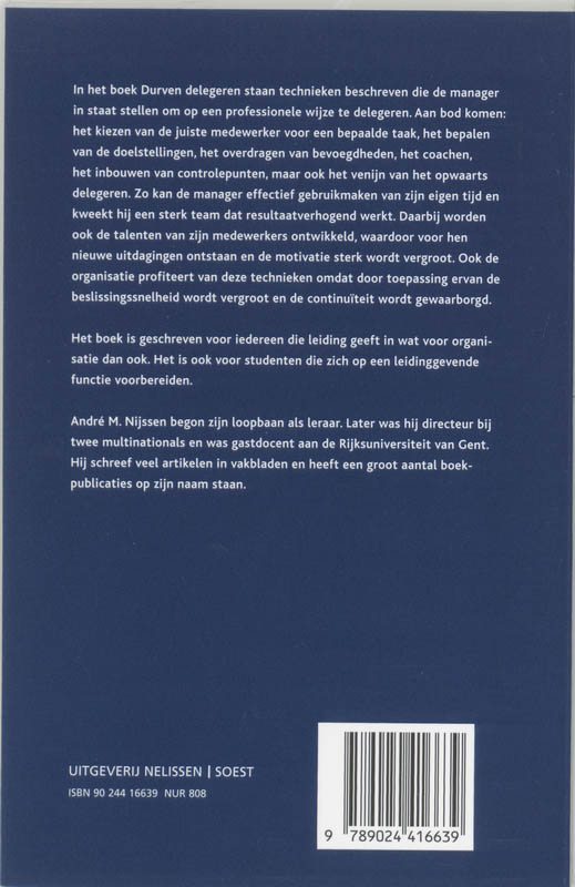 Achterkant van Durven delegeren