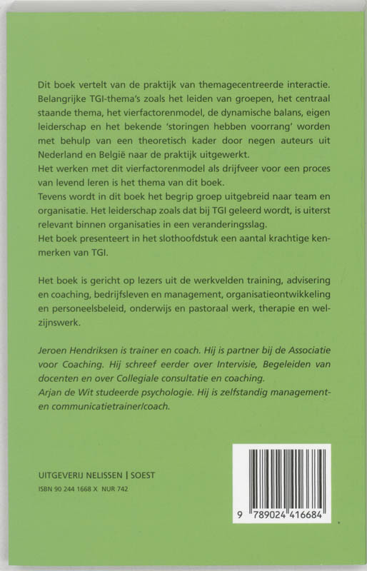 Achterkant van Het thema centraal