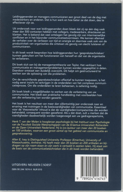 Achterkant van Effectieve communicatie voor managers en leidinggevenden