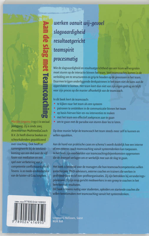 Achterkant van Aan de slag met teamcoaching