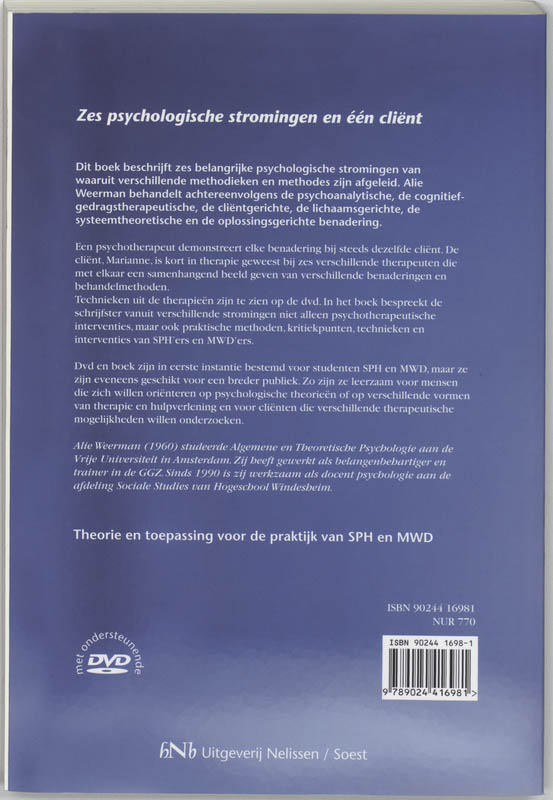 Achterkant van Zes psychologische stromingen & een client