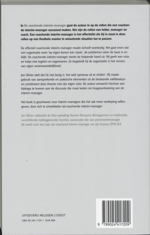 Achterkant van De coachende interim-manager