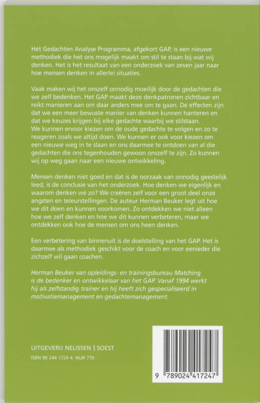 Achterkant van Gedachtemanagement