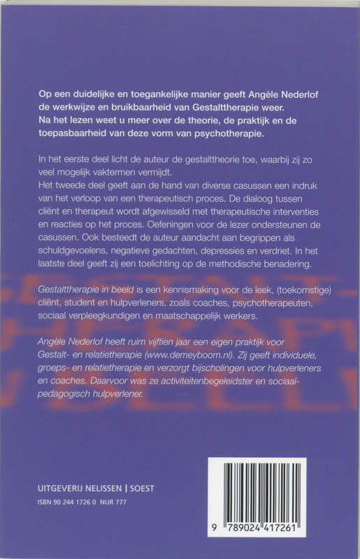 Achterkant van Gestalttherapie in beeld