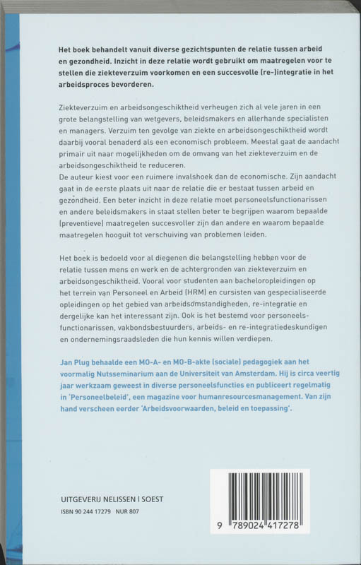 Achterkant van Gezond arbeidsbeleid