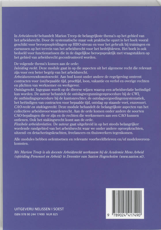 Achterkant van Arbeidsrecht