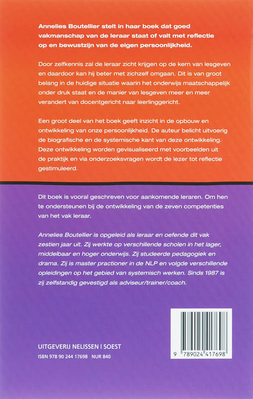 Achterkant van Beter voor de klas
