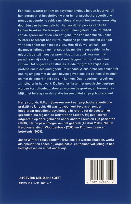 Achterkant van Een psychanalytisch proces van twee kanten bekeken