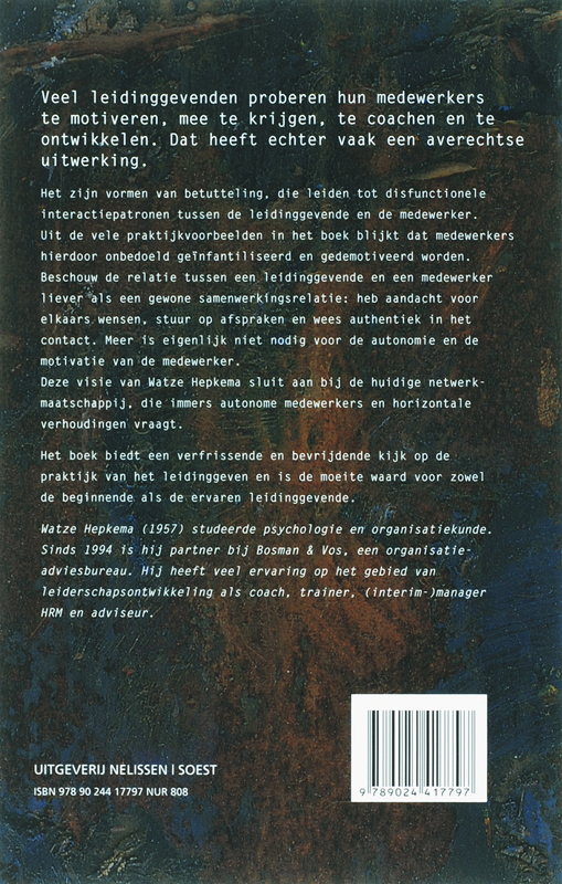 Achterkant van Stoppen met leidinggeven