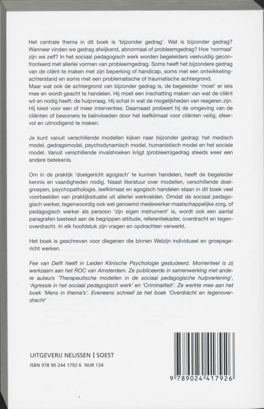 Achterkant van Bijzonder gedrag en begeleiden
