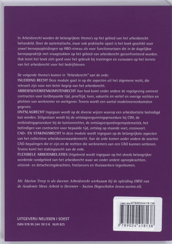 Achterkant van Arbeidsrecht