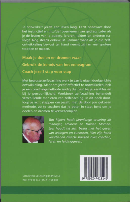 Achterkant van Werkboek zelfcoaching