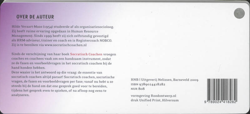 Achterkant van Socratisch coachen waaier