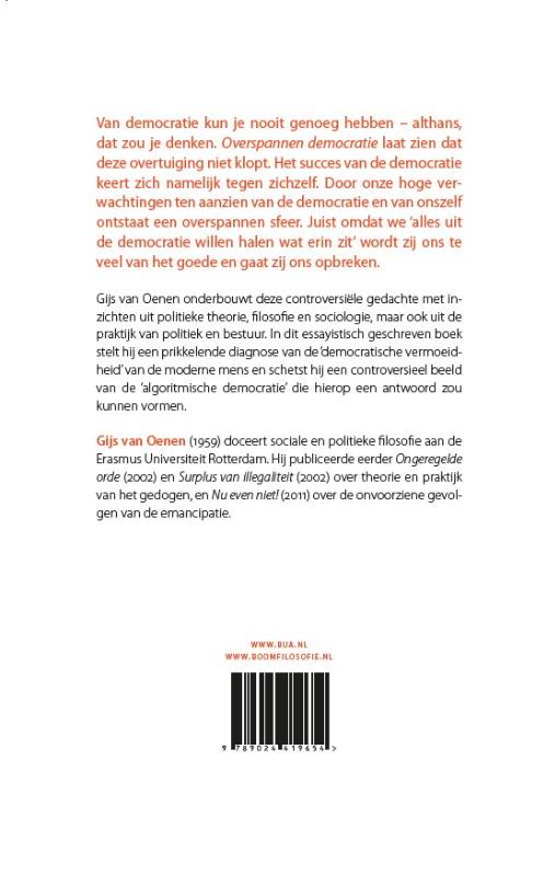 Achterkant van Overspannen democratie