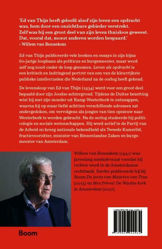 Achterkant van Ed van Thijn