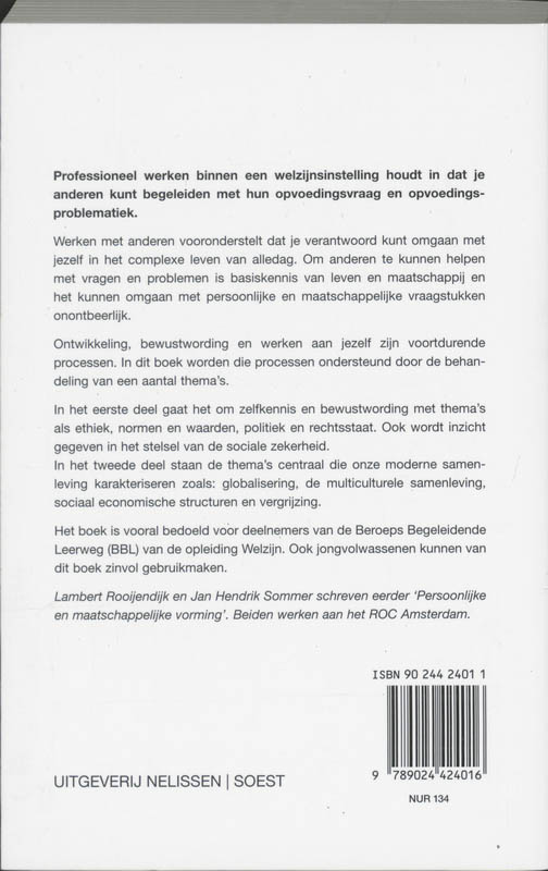 Achterkant van Mens, werk en maatschappij