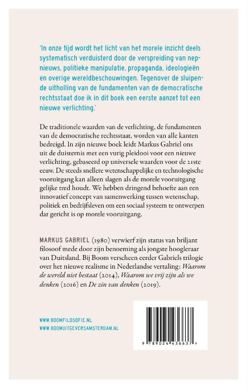 Achterkant van Morele vooruitgang in duistere tijden