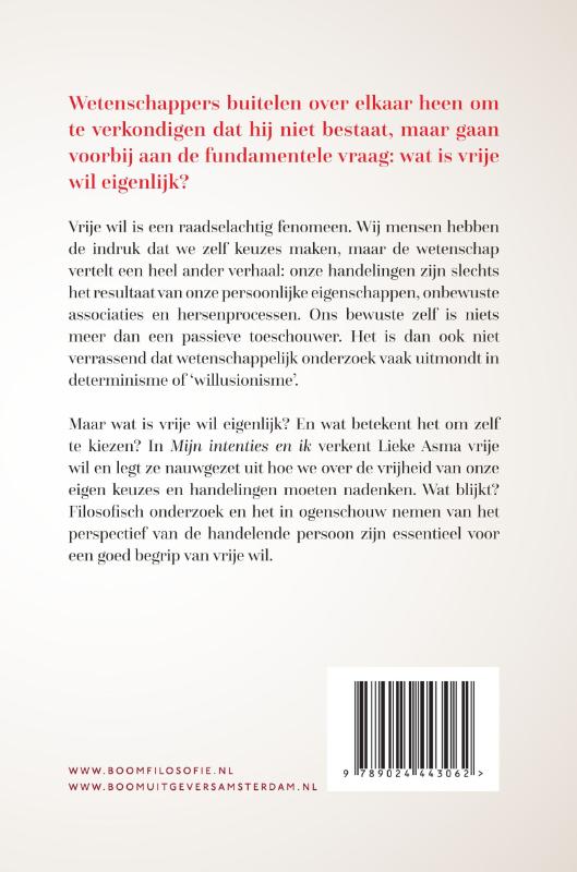 Achterkant van Mijn intenties en ik