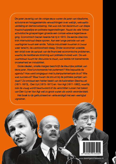 Achterkant van Grote idealen, smalle marges