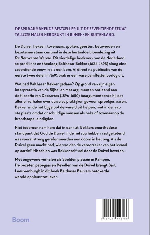 Achterkant van De betoverde wereld van Balthasar Bekker
