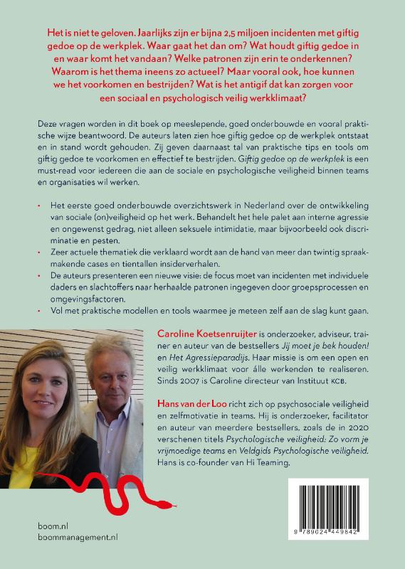 Achterkant van Giftig gedoe op de werkplek