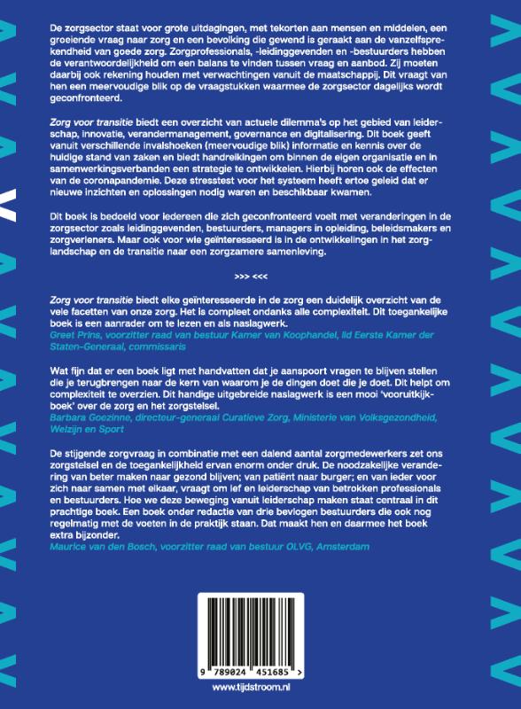 Achterkant van Zorg voor transitie