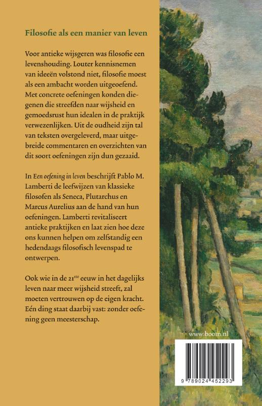 Achterkant van Een oefening in leven