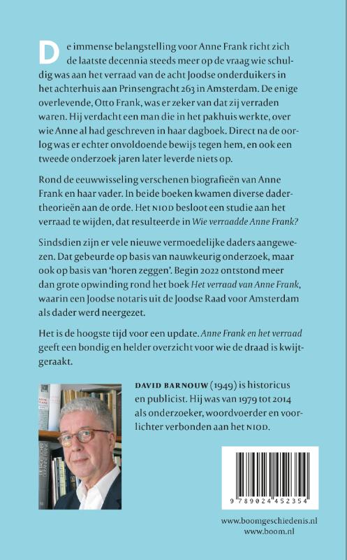 Achterkant van Anne Frank en het verraad