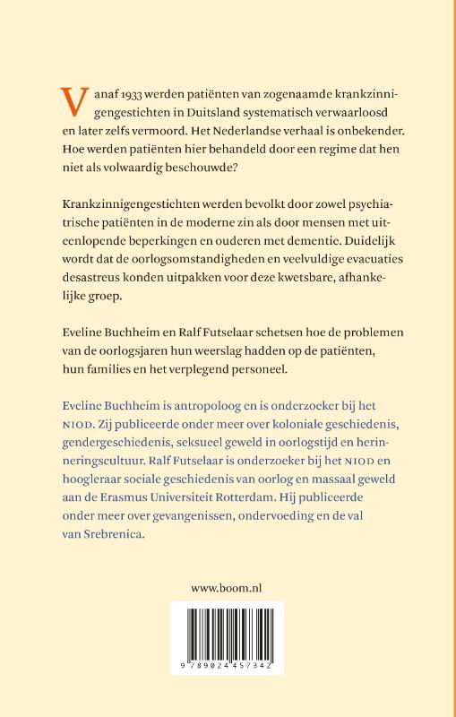 Achterkant van Uit zorg verdreven