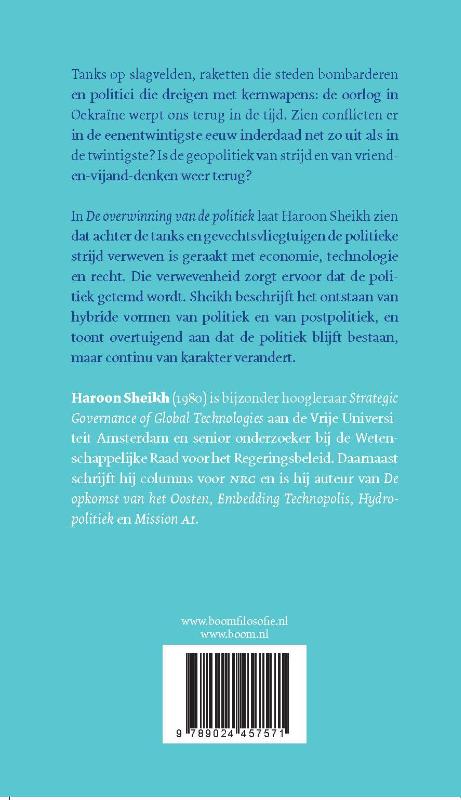 Achterkant van De overwinning van de politiek