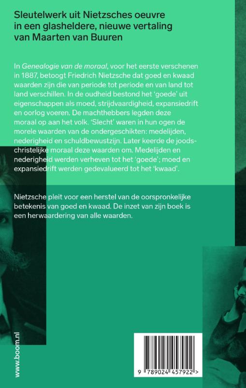 Achterkant van Genealogie van de moraal