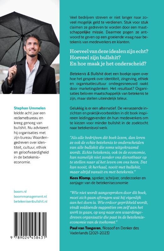 Achterkant van Betekenis & bullshit