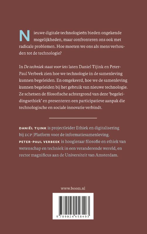 Achterkant van De techniek staat voor iets