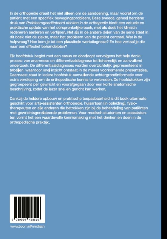 Achterkant van Probleemgeoriënteerd denken in de orthopedie