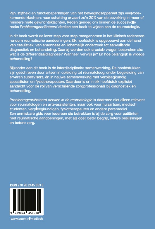 Achterkant van Probleemgeoriënteerd denken in de reumatologie
