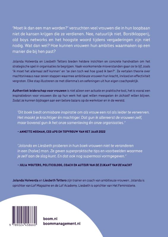 Achterkant van Authentiek leiderschap voor vrouwen